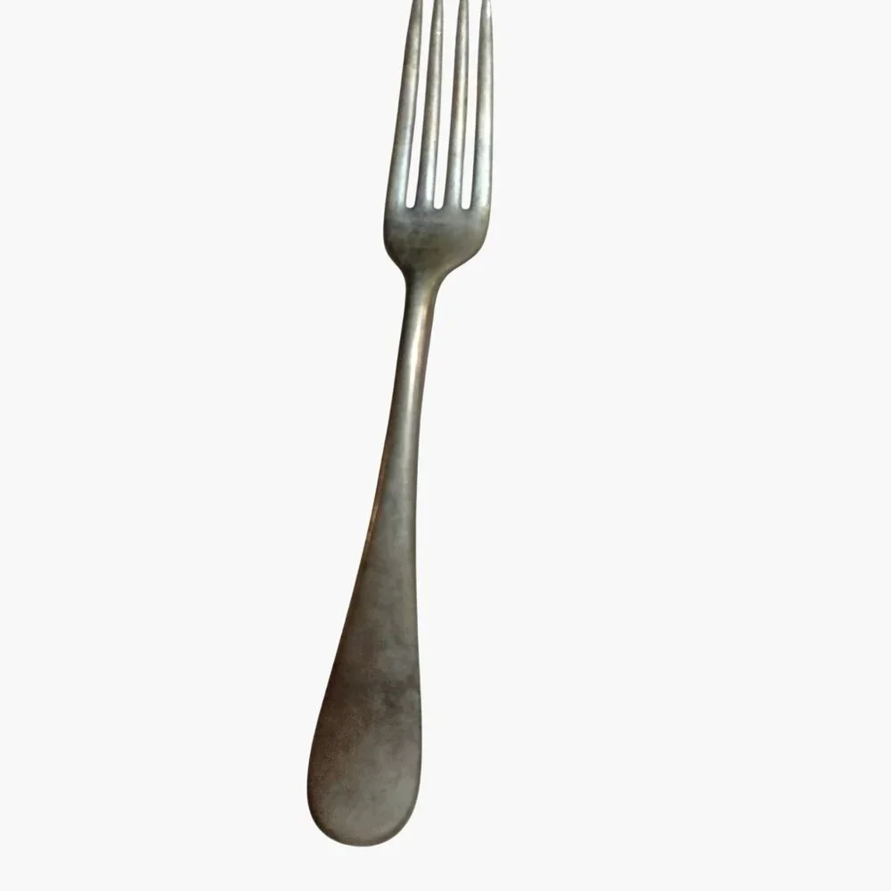 Carson Crockery Dinner Fork Solid Nickel Silver Vintage